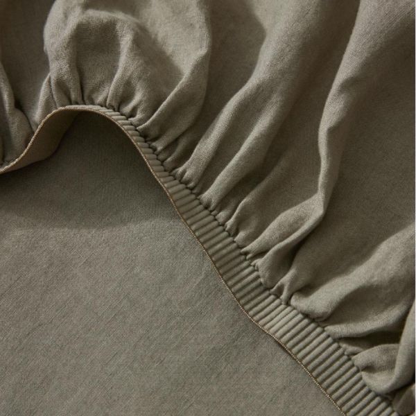 Weave Ravello Linen Fitted Sheet | Caper