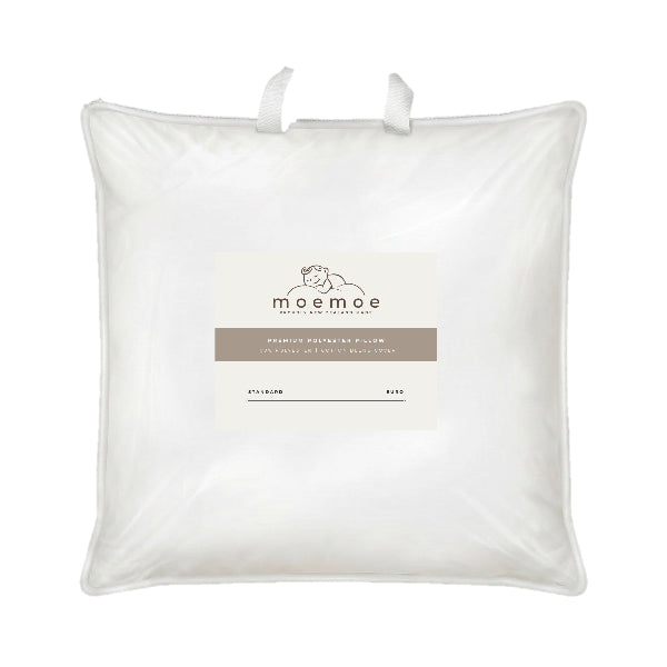 Hypoallergenic Euro pillow for allergy sufferers with mould resistant polyester fill