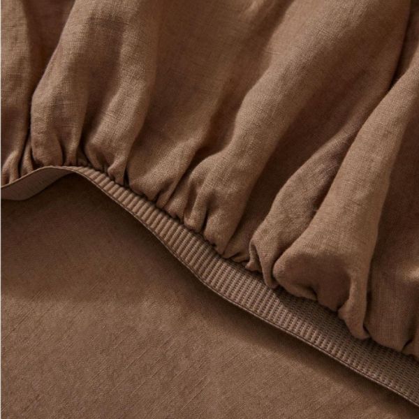 Weave Ravello Linen Fitted Sheet | Biscuit