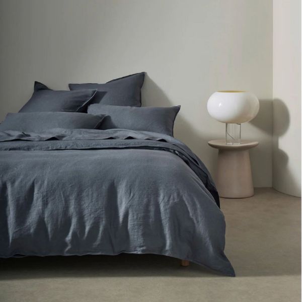 Weave Ravello Linen Fitted Sheet | Denim
