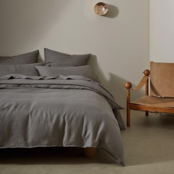 Weave Ravello Linen Fitted Sheet | Charcoal